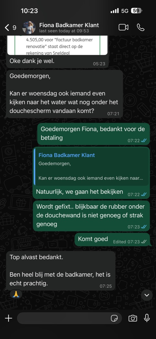 WhatsApp-bericht van een SnelDeal-klant (3)